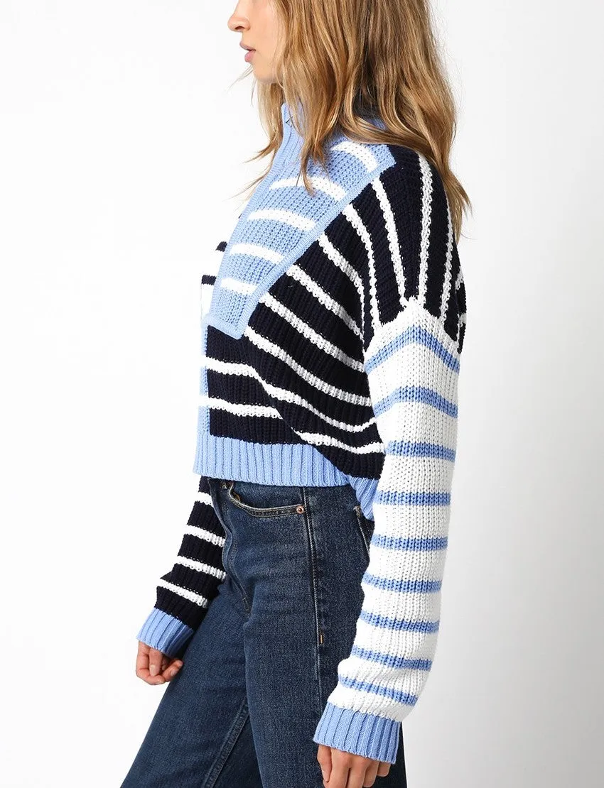 Valeria Stripe Quarter Zip