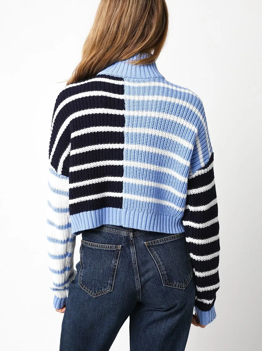 Valeria Stripe Quarter Zip