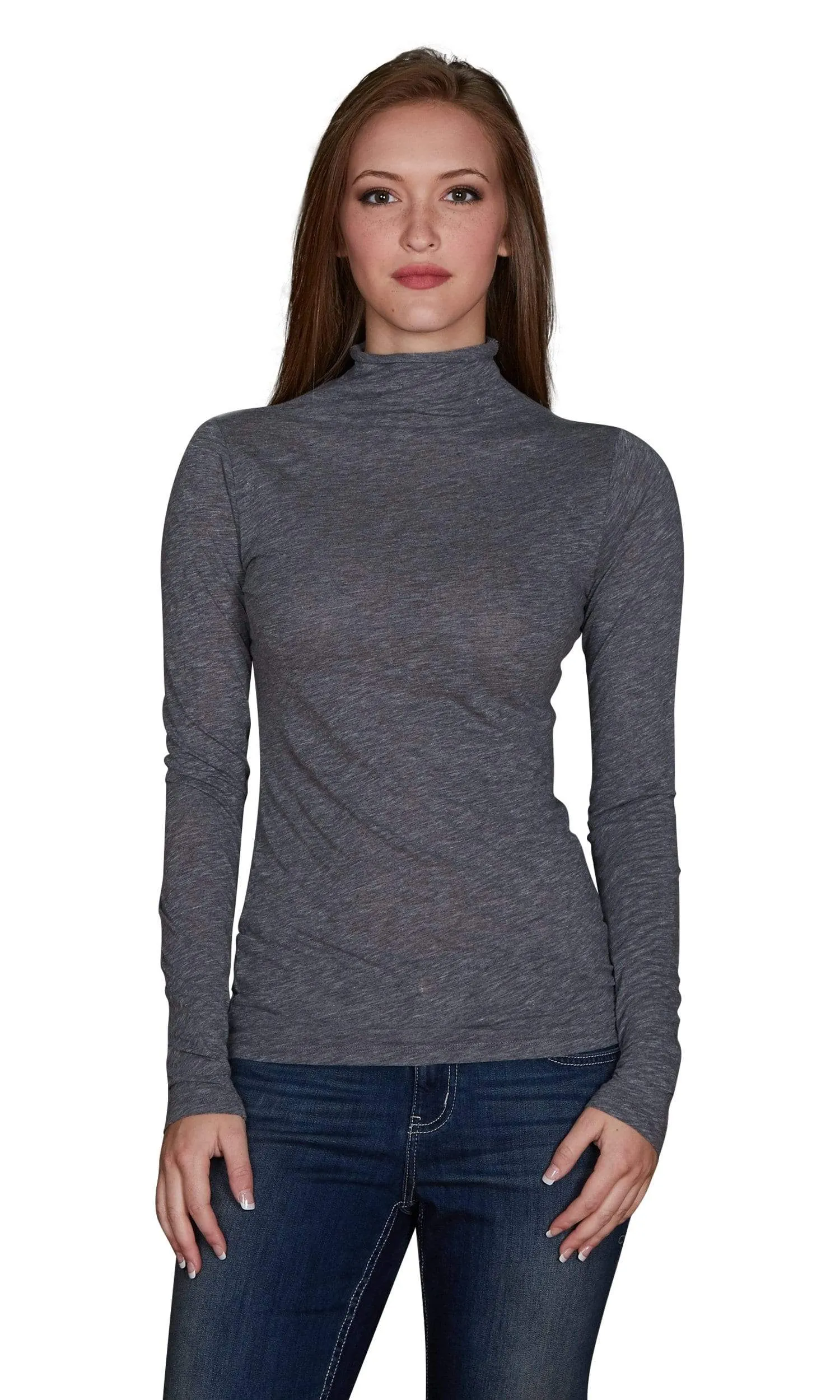 Velvet by Graham & Spencer Talisia Gauzy Whisper Turtleneck Top