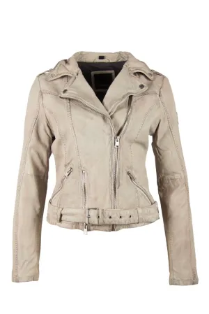 Wild Leather Jacket - Stone